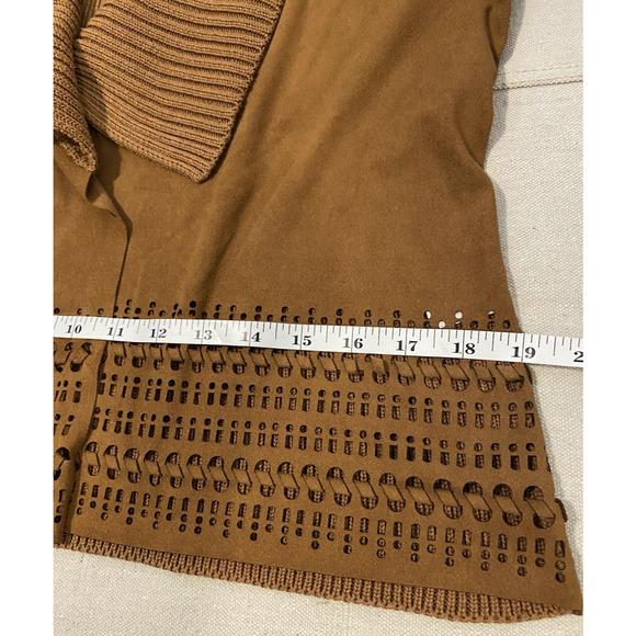 Christopher & Banks Boho Cardigan Womens Size Medium Brown Western Cowgirl - Picture 14 of 16